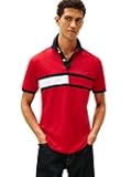 Men's Short Sleeve Cotton Pique Flag Polo in Regular Fit