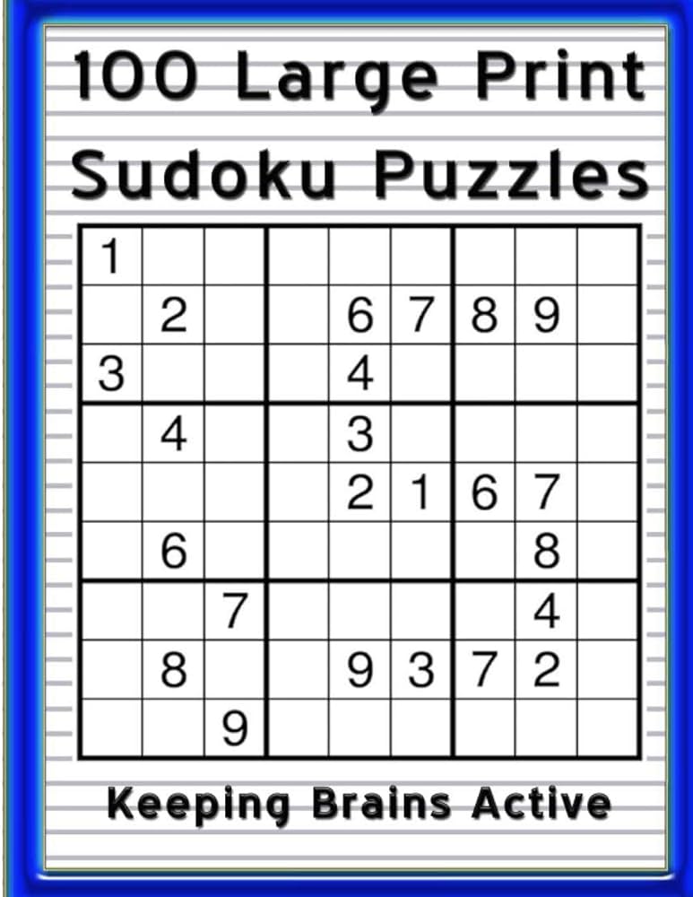 100-large-print-sudoku-puzzles-keeping-brains-active-100-medium-level-puzzles-to-keep-the-cogs-turning-bacon-chris-9798586633453-amazon-com-books for Printable Sudoku Puzzles For Free 100 Large Print Sudoku Puzzles Keeping Brains Active: 100 Medium Level Puzzles to Keep the Cogs Turning: Bacon, Chris: 9798586633453: Amazon.com: Books for Printable Sudoku Puzzles For Free
