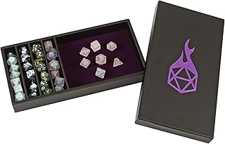 Forged Dice Co. Dice Battle Pit Dice Tray - 2 Dice Trays in 1 with Staging Area - Rolling Tray and Storage Compatible with Any Dice Game, D&D and RPG Gaming - Purple
