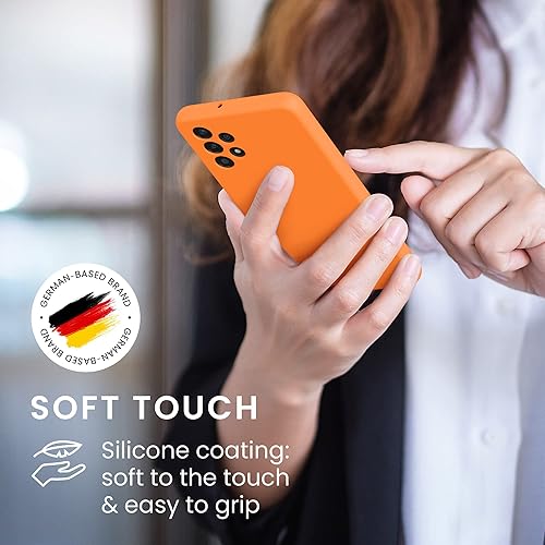 Miniatura 4 de kwmobile Funda compatible con Samsung Galaxy A32 5G - Funda de silicona TPU con acabado suave - Naranja afrutado