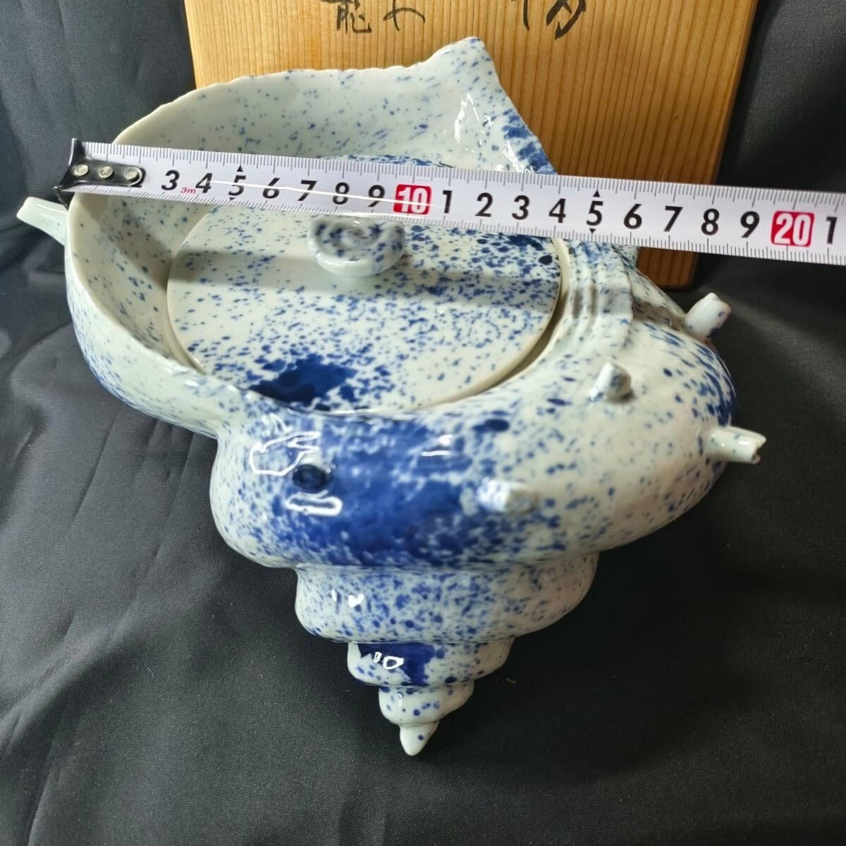 京焼水指 -茶道具- 【古美術・茶道具 改野商店】 | 茶道具 吹き墨サザエ