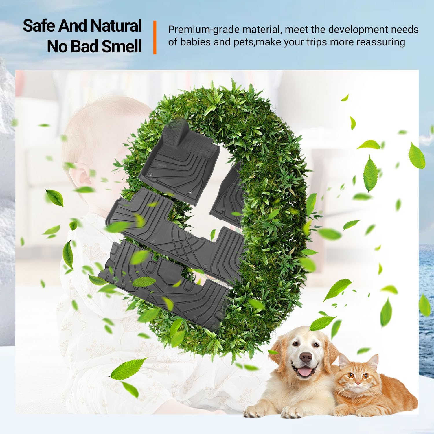 powoq Floor Mat Compatible with 2014-2019 Toyota Highlander Cargo Mat TPE All Weather Protection Cargo Liner Trunk Liner Replacement for 2014-2019 Toyota Highlander Accessories - Image 6