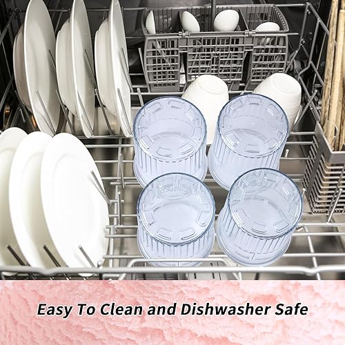 Miniatura 7 de Paquete de 4 pintas de helado y tapas compatibles con Ninja Creami Deluxe Ice Maker (NC501) Ninja Creami Deluxe Contenedores