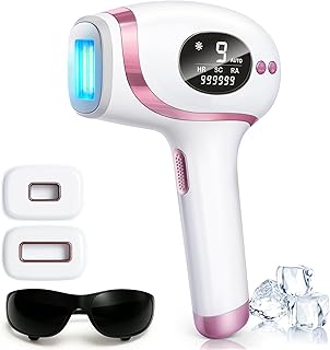 Laser Hair Removal for Women & Men, IPL Hair Removal Device, 3-in-1 Multi-function Skincare, Sapphire Ice Cooling Contact, 9 Strengths, Safe & Painless Hair Remover for Whole Body Use at Home