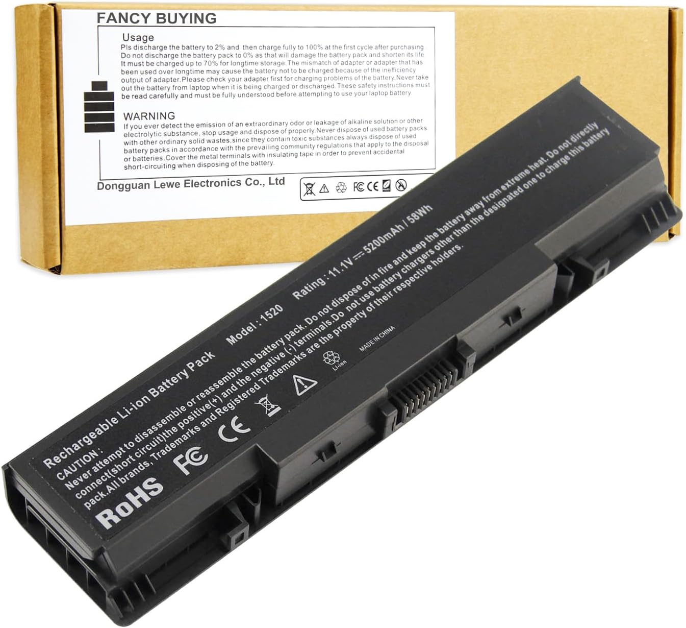 Laptop Battery for Dell Inspiron 1521 1520 1721 pp22l pp22x ; Dell Vostro 1500 1700, fits P/N W280 0UW280 NR239 312-0589 451-10477 FK890 GK476 GK479 312-0504 312-0575 312-0576 312-0590 312-0594 FP282