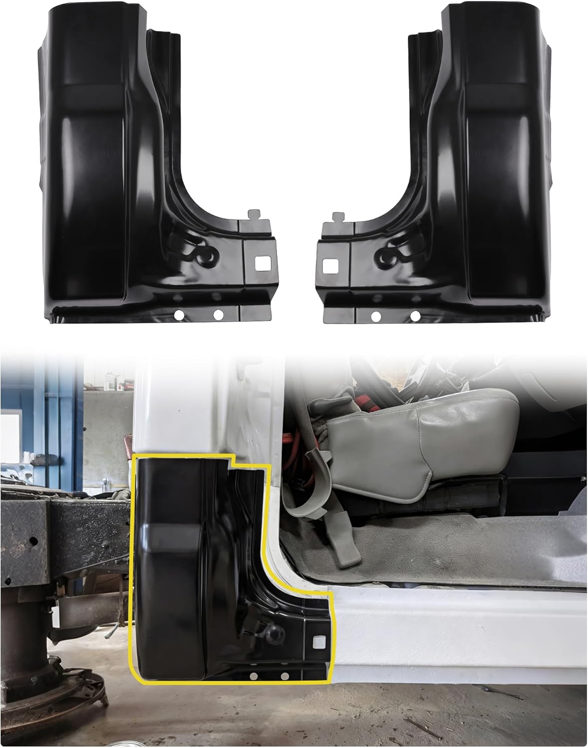Mountainpeak Black Cab Corner Kit Fit For 1999-2016 Ford Super Duty F250 F350 Reg & Super Crew Cab Corners
