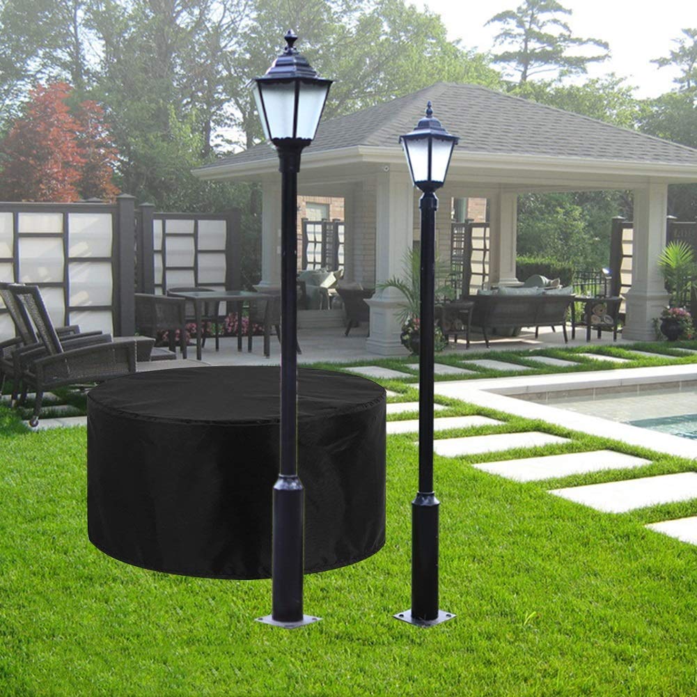 Funda de mesa de jardín de tela impermeable, resistente al viento, protector de muebles de exterior para patio y jardín