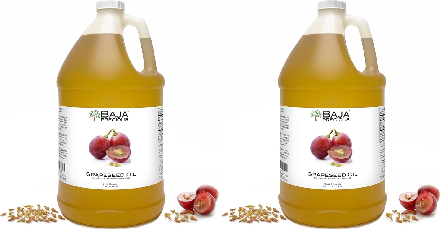 Baja Precious - Grapeseed Oil, 1 Gallon (Pack of 2)