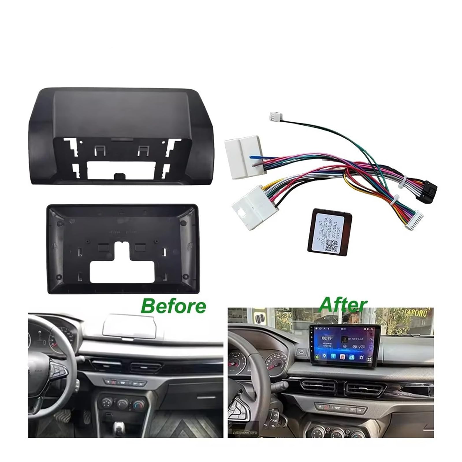 Mascherina Autoradio Cornice Stereo 9 Pollici per Taliant 2021 2022 2023 Telaio Auto Fascia Adattatore Canbus Box Decoder