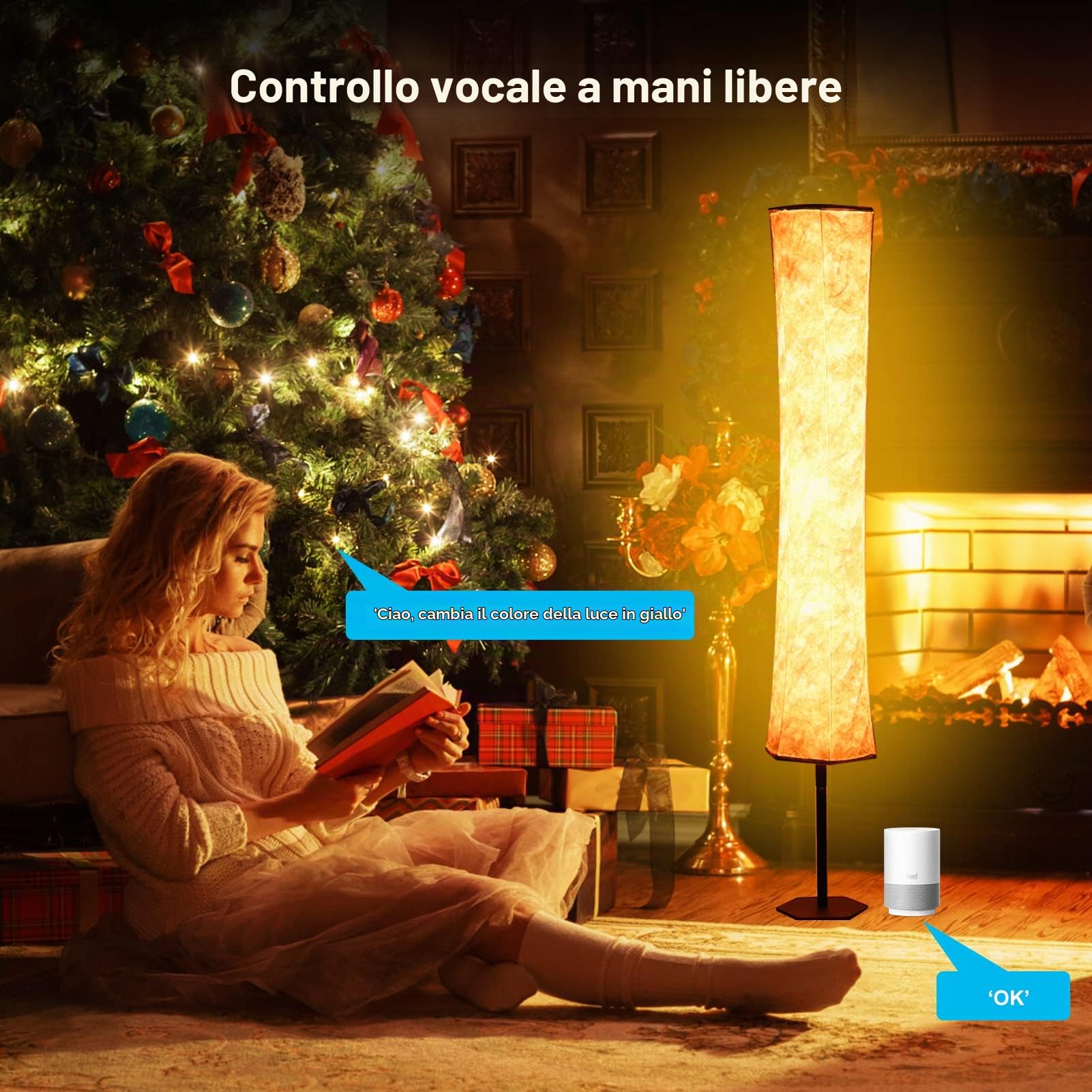 Neoglint Lampada da Terra LED Dimmerabile,11W RGB Lampada Terra con Controllo App Telefono,32 Modalità Multicolori,Sincronizzazione Musica,Velocità Luminosità Regolabile, Soggiorno Camera da Letto