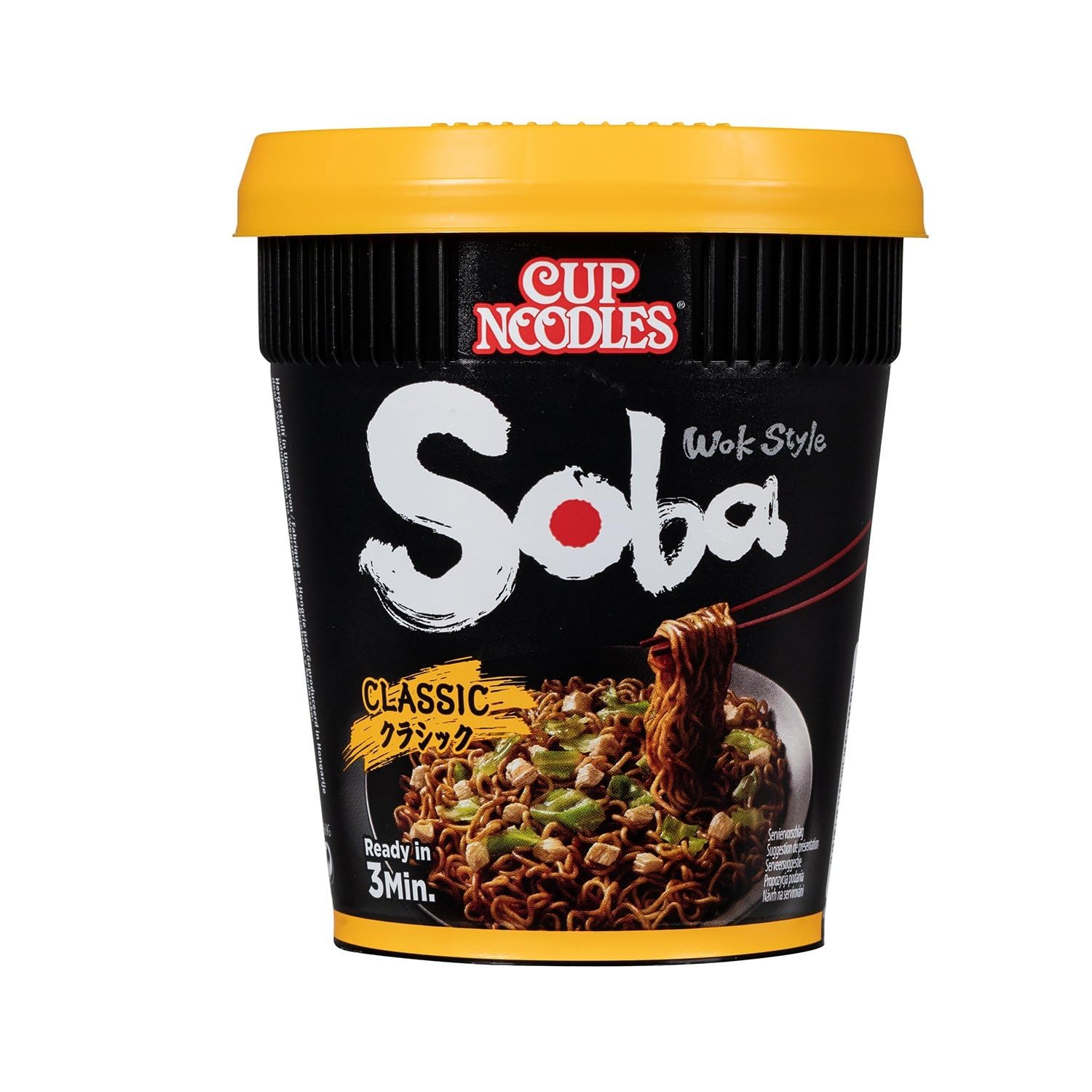 NISIN – Nouilles Soba Sautées à la Saveur Authentique, Texture Fondante et Pratique (Pot 90g) - Le lot de 6