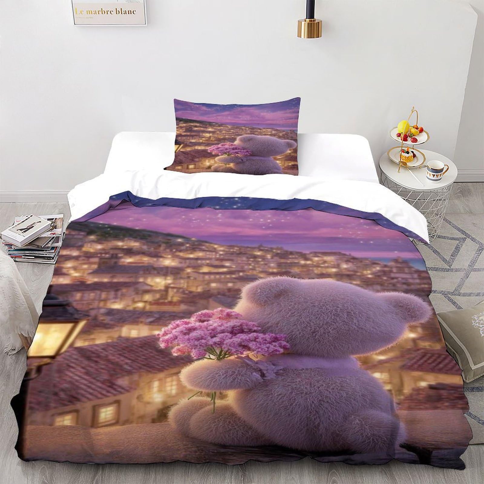 Housse de couette ours en peluche chambre enfant et adulte