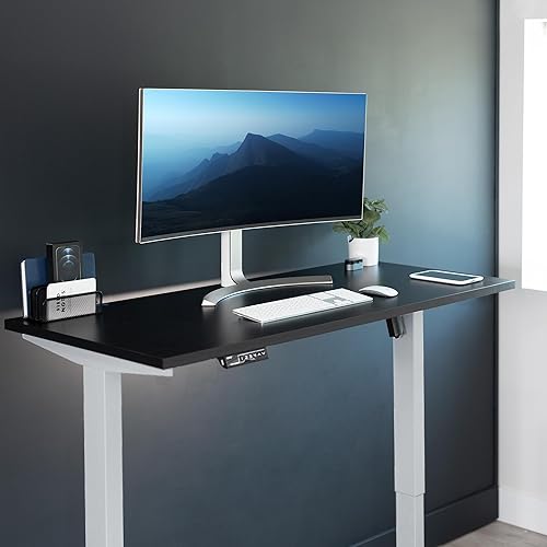 Miniatura 8 de VIVO DESK-KIT-1G55S-B - Escritorio eléctrico de 55 x 24 pulgadas con borde cuadrado, ajuste de altura del controlador de memoria, serie 1B-S, marco