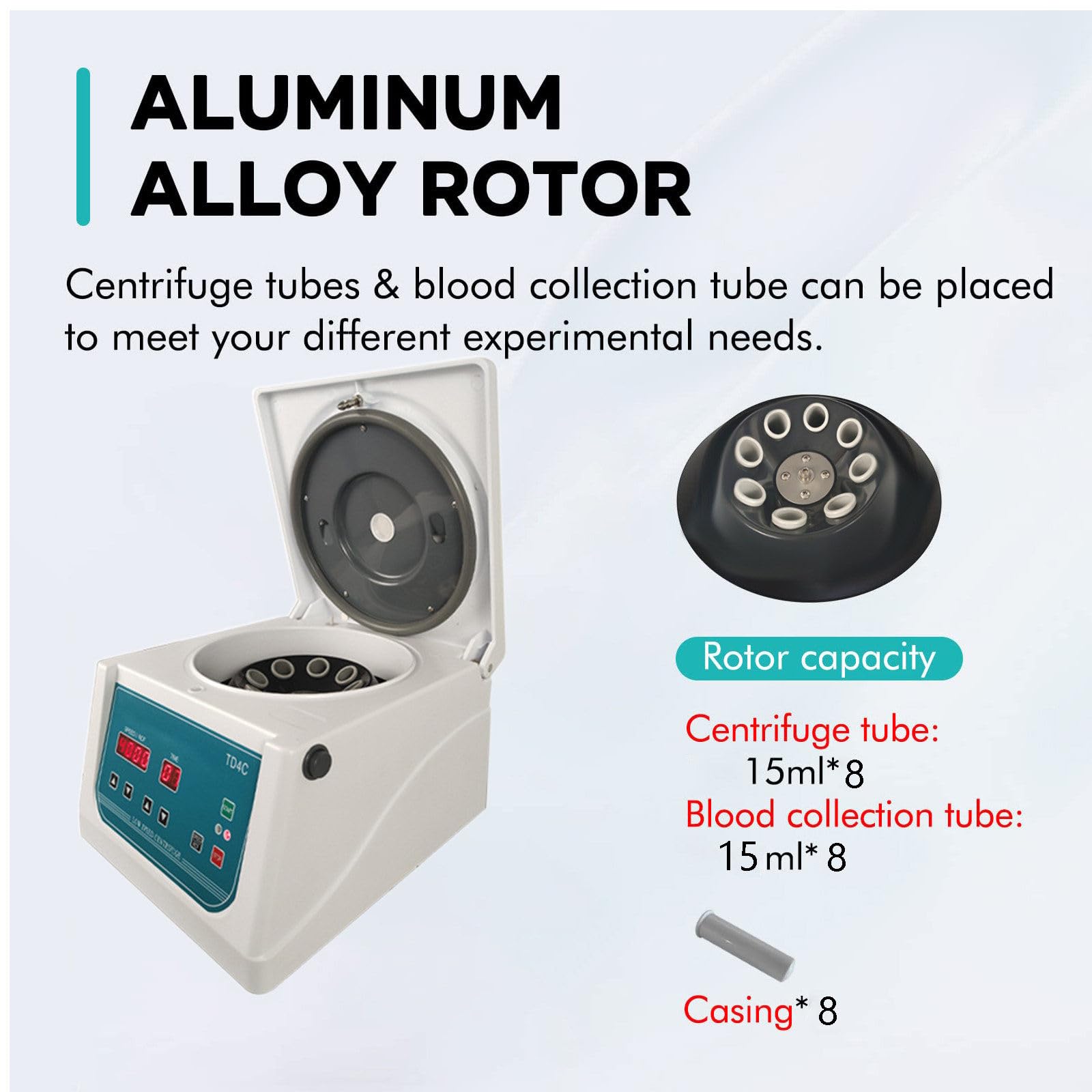 Mini centrífuga científica de 4000 RPM, centrífuga de Belleza y Laboratorio, centrífuga Digital de sobremesa, centrífuga de Laboratorio para Sangre, suero, Plasma y Grasa