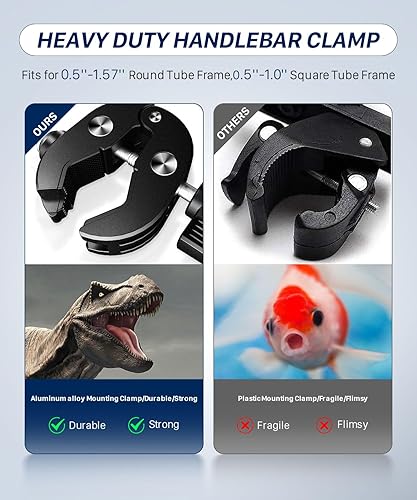 Miniatura 4 de FODSPORTS Portavasos para motocicleta, ATV, soporte mejorado para bebidas de motocicleta con abrazadera de metal de 0.5 a 1.57 pulgadas, soporte