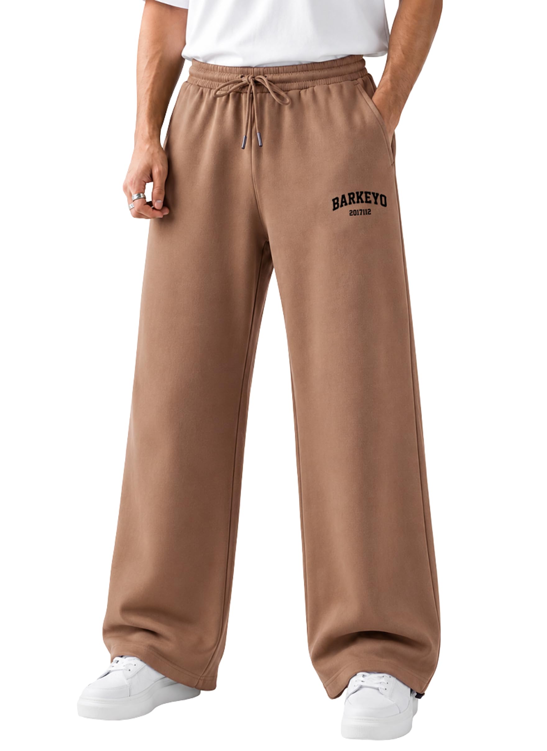 barkeyo Men's Cotton Baggy Trackpants | Oversized Fit Streetwear & Gym Wear | Comfortable Casual Joggers for Men-picture-43