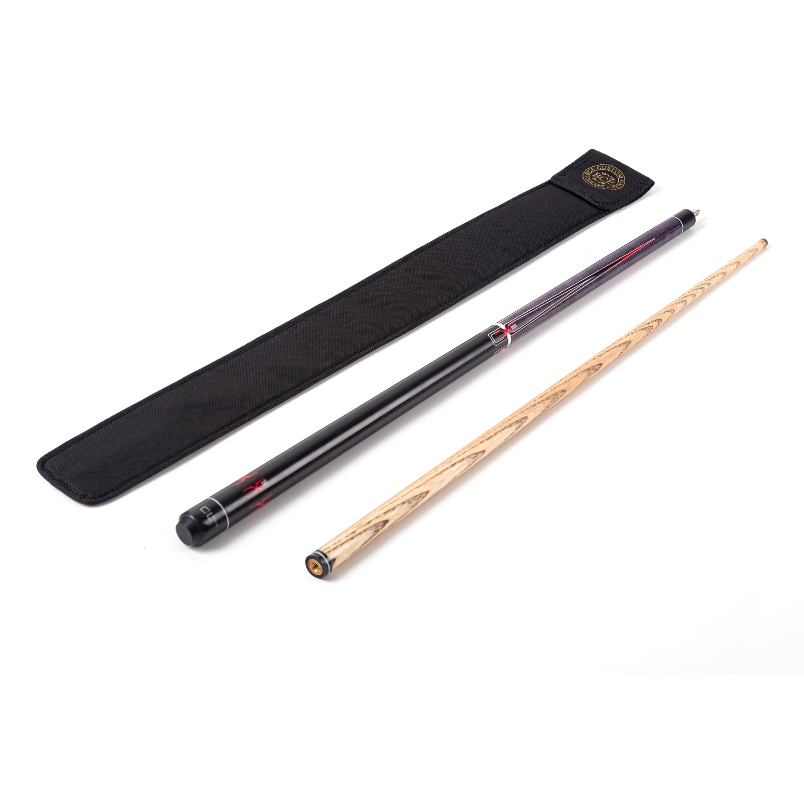 BCE Christophe Lambert X Series English Pool Cue and Case - Carbon Grey