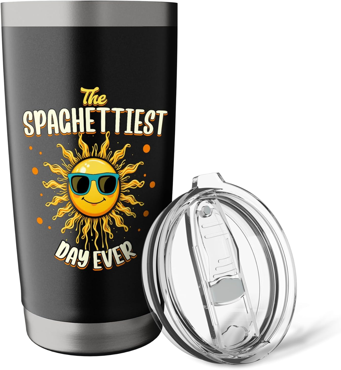 Spaghetti Pasta Lover The Spaghettiest Day Ever Stainless Steel Insulated Tumbler image 5