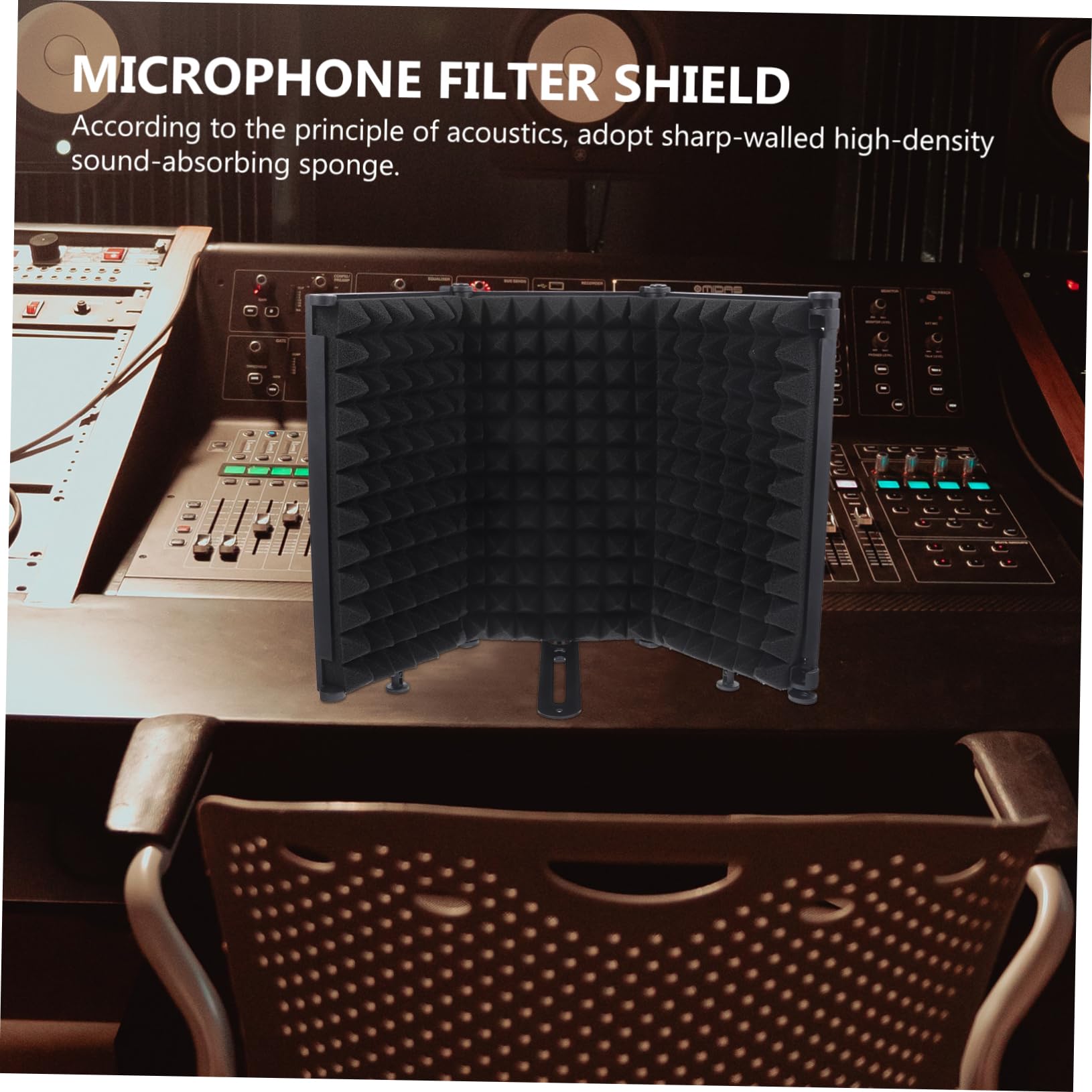 BESPORTBLE Filtro Anti-pop Per Microfono Protezione Antivento Forma Copertura Riduzione Rumore Multistrato Metallico Fonoassorbente Densità