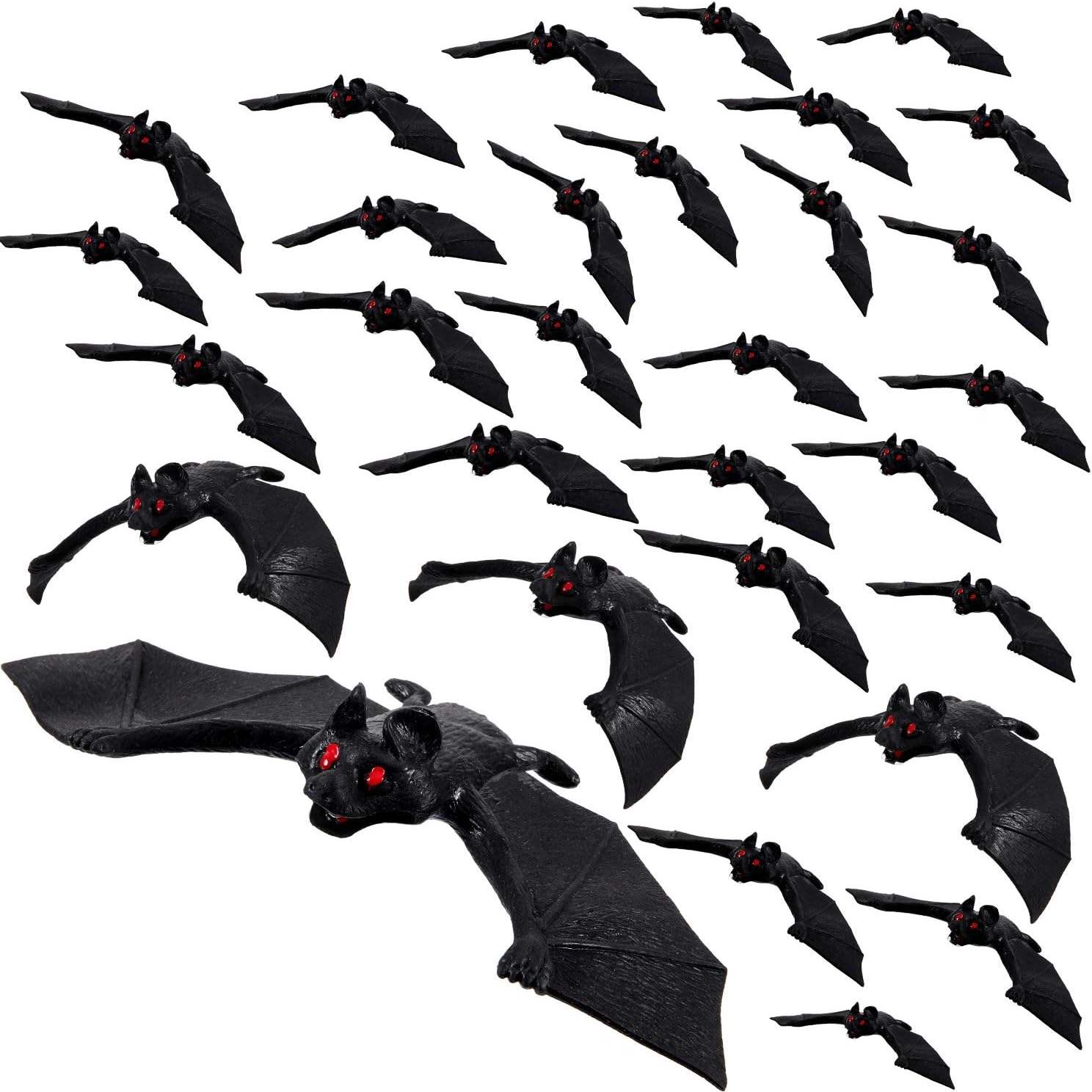 30 Pieces Halloween Hanging Bats Mini Fake Mini Bats Spooky