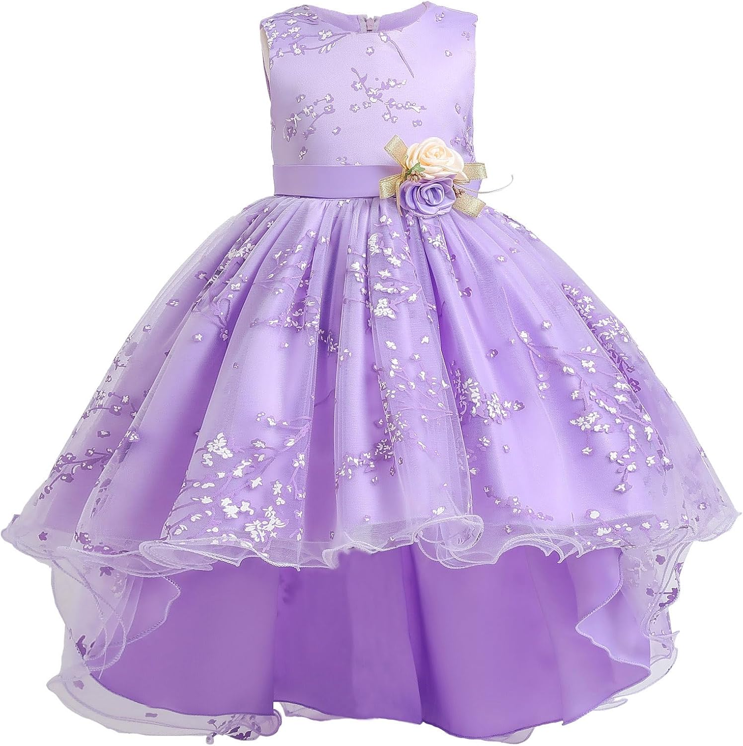 Geeda Princess Girls Dress for Wedding Birthday Party with Train Size 3-14 Years