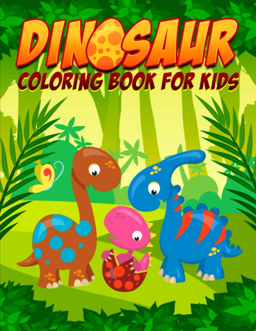 Dinosaur Coloring Book for Kids: 35 Cute Illustrations for Children Ages 3-10