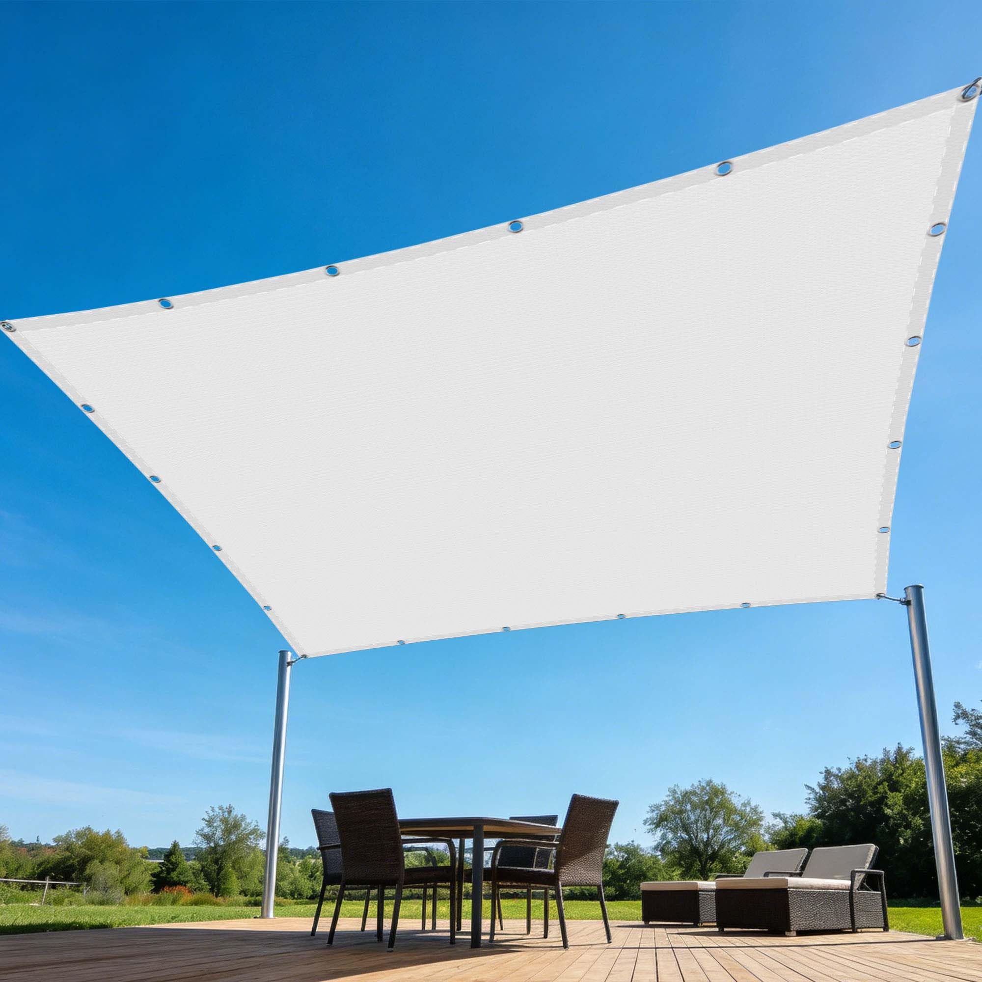 Voile d'ombrage 4 x 7 m filet ombrages antidéchirure extérieur patio jardin