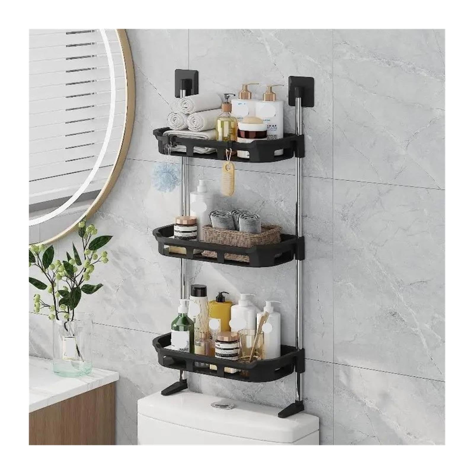 Scaffale Sopra Il Wc 2/3 strati sopra il portawater in plastica
