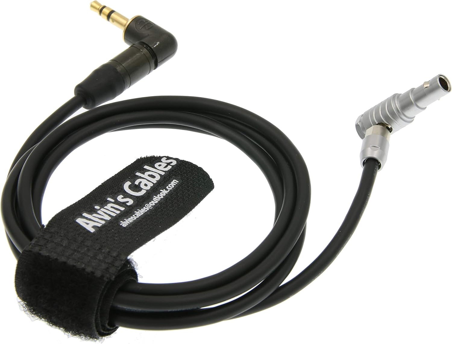 Alvin's Cables Audio Cable for ARRI Alexa Mini Camera 5 Pin Right Angle Male to Right Angle 3.5mm TRS 39 Inches