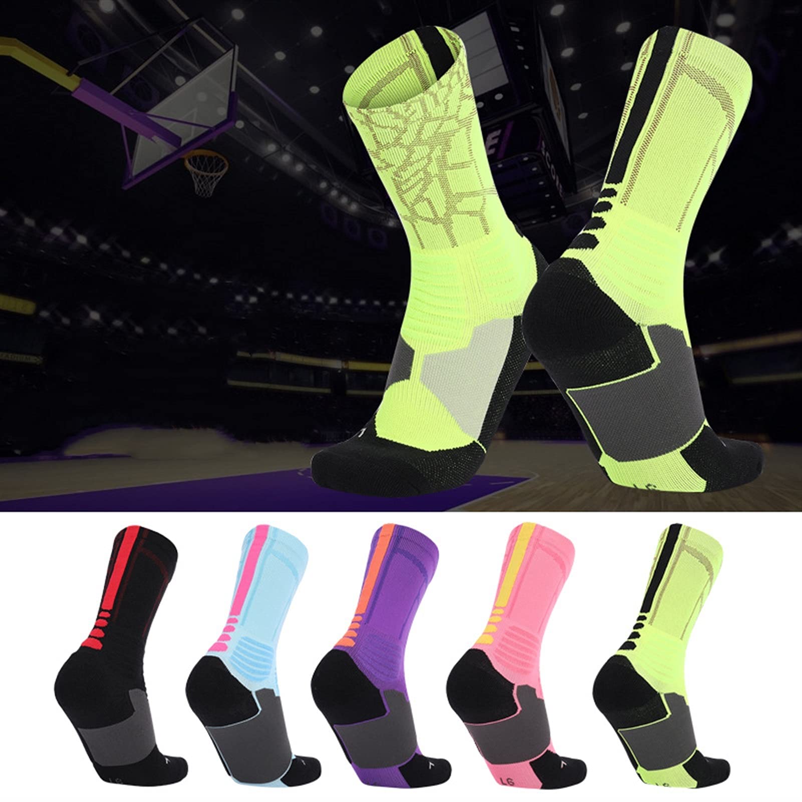 Erwachsene Sport Basketball Fitness Trainings Socken Fußball Radfahren Klettern Skateboard Verdicken Atmungsaktiv Komfort Kompressionssocke Radfahren Socken