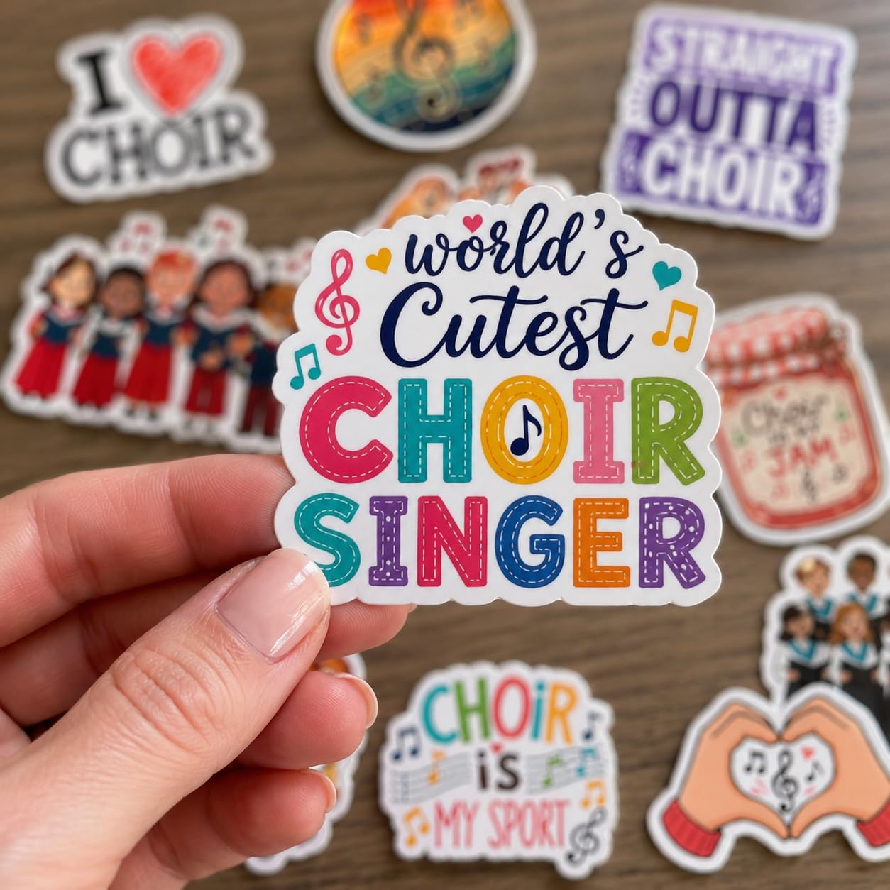 60Pcs Choir Stickers, Music Singer Stickers Pack image 2