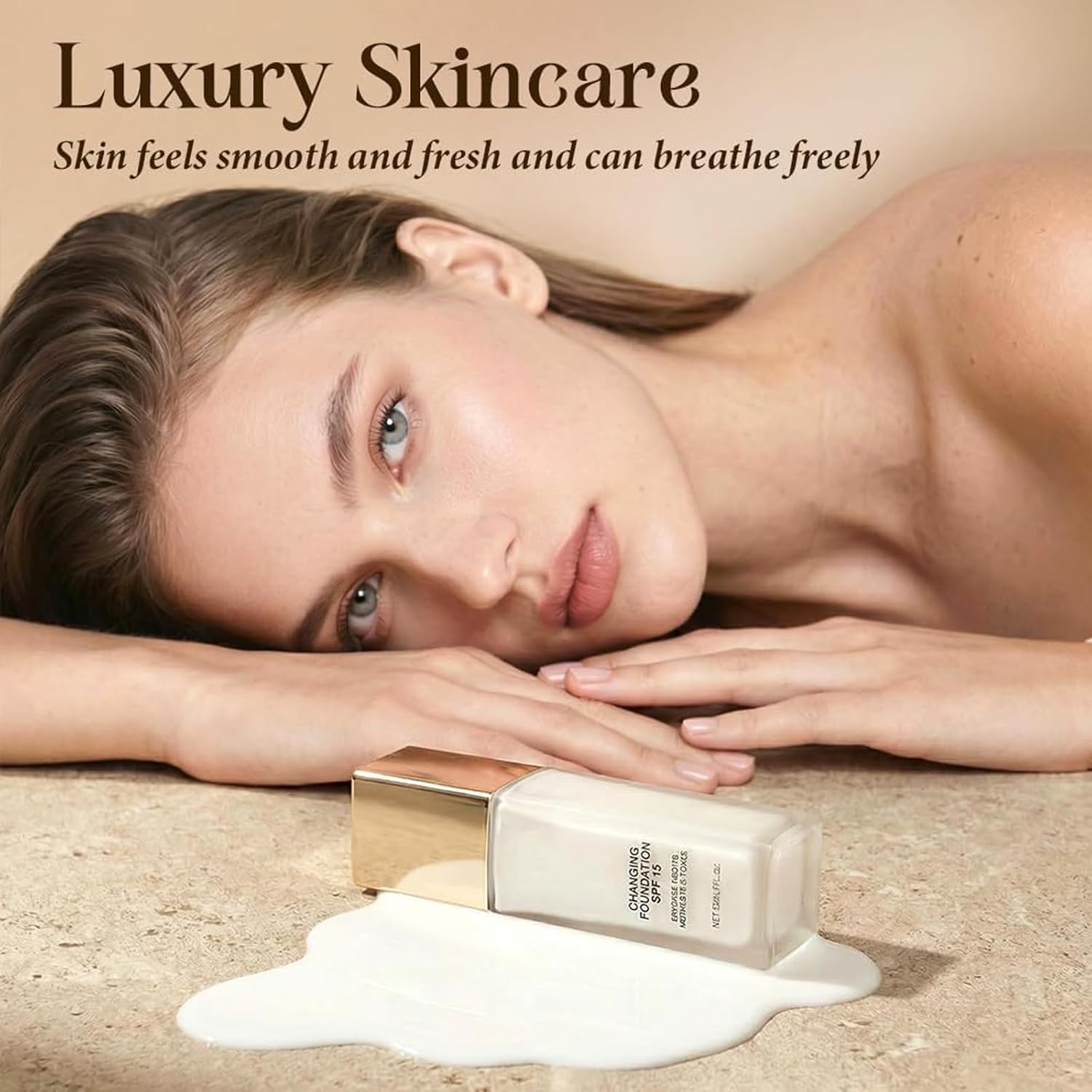 Color Changing Foundation for Mature Skin, Hydrating and Lightweight Liquid Foundations, Tone Suitable for All Skin Types (1pcs)