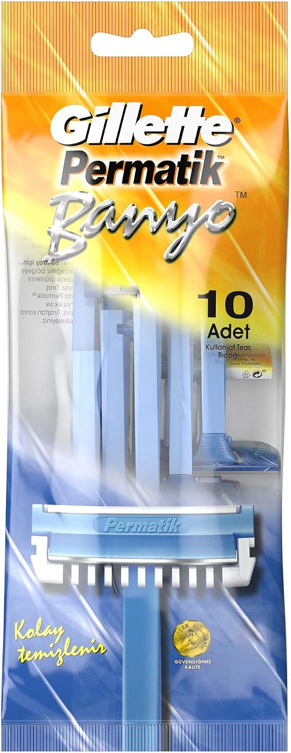 Gillette Permatic Bath Use Horse Men's Razor 10 Pieces