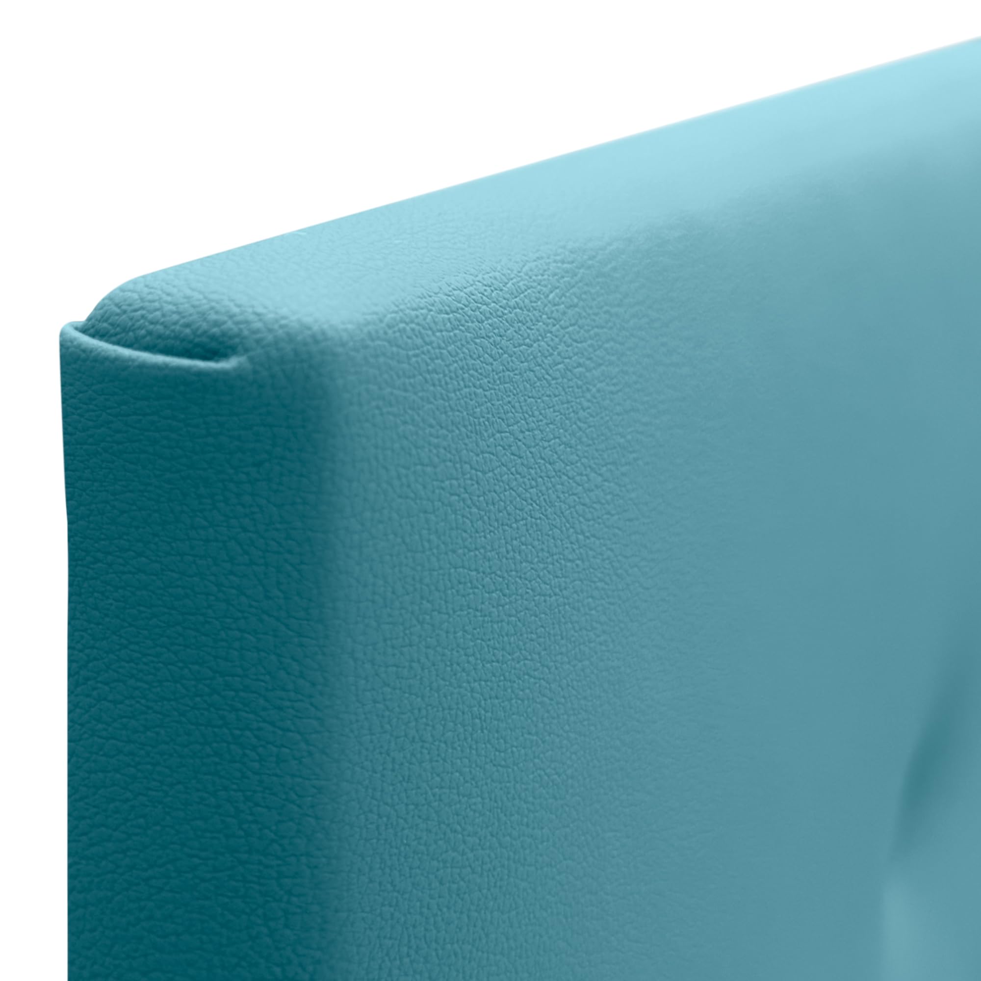 DHOME Testiera in ecopelle o tessuto Aqualine Pro Dual divisa in 2 pezzi, rivestimento di alta gamma, testa imbottita (ecopelle, turchese, 180 cm doppio letto 180/190 cm)
