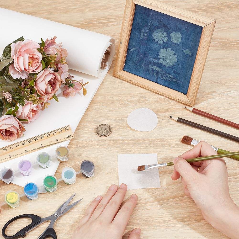 BENECREAT Künstler-Teebeutelpapier 110 Blatt - Nassfestes Seidenpapier 42x42cm Für Malerei & Basteln