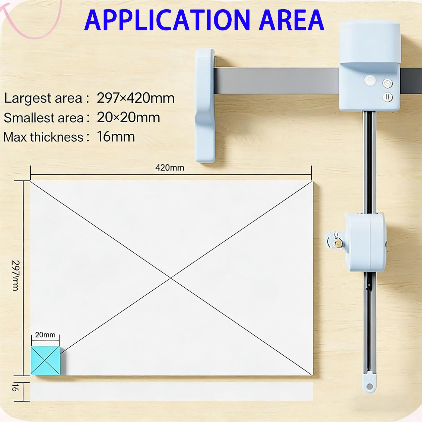 MáQuina De Bocetos para Pintura Digital Personalizada, MáQuina De Dibujo White | MáQuina De Dibujo Y Pintura Con Ia, Grosor MáXimo De 16 Mm, Apta Para MúLtiples Superficies, MáS De 60 Fuentes Y