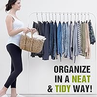 Vista 6 de Spring Fever - Perchas para pantalones de extremo abierto, antideslizantes, acolchadas con esponja, cromo, espuma resistente, ahorro de espacio