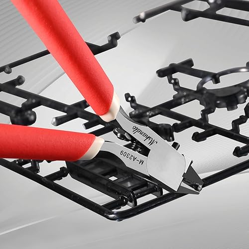 Miniatura 7 de Pinzas de modelo, pinzas Gundam ultra finas de una sola hoja de 4.7 pulgadas, pinzas de pasatiempos para cortador de bebedero, kit de pinzas modelo