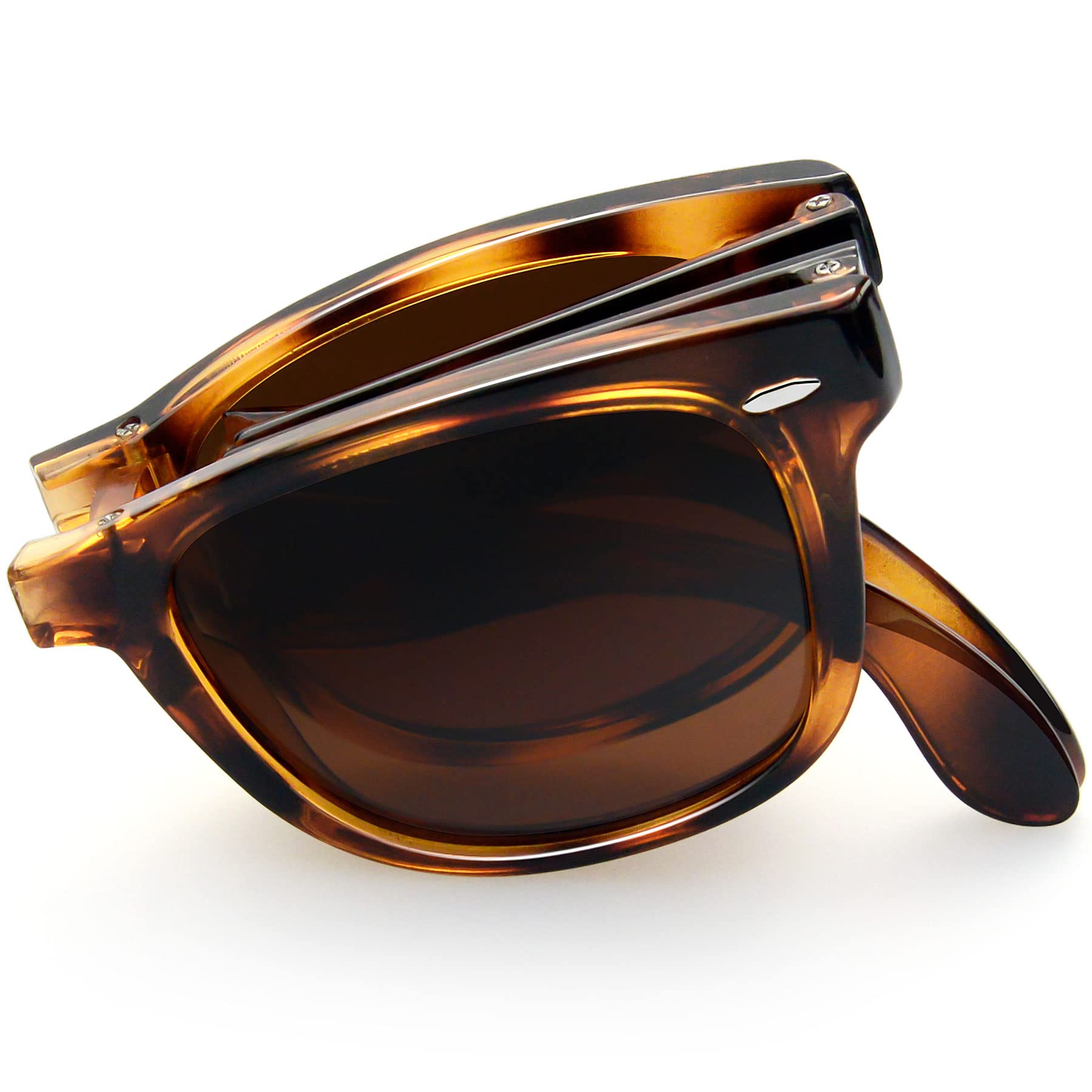 Joopin Plegables Gafas de Sol Mujer y Hombre Polarizadas Cuadradas con Estuche para Llevar