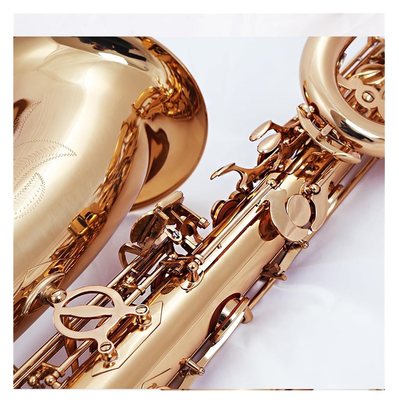 Przyciski muszli, instrumenty muzyczne, saksofon Instrument dęty barytonowy Es-dur Profesjonalny instrument basowy