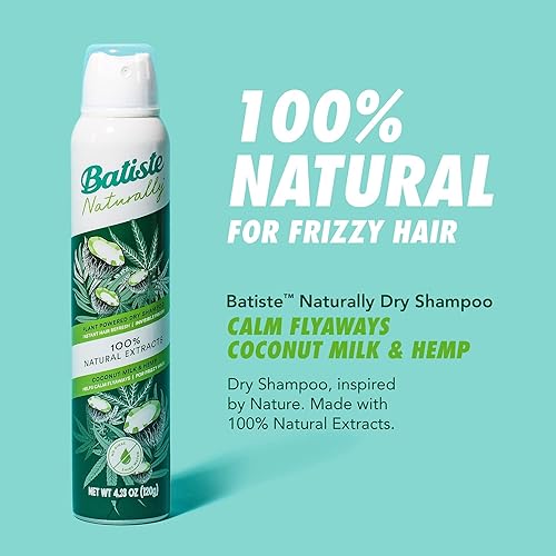 Miniatura 3 de Batiste Champú naturalmente seco, polvo de plantas, leche de coco y cáñamo, 4.23 onzas.