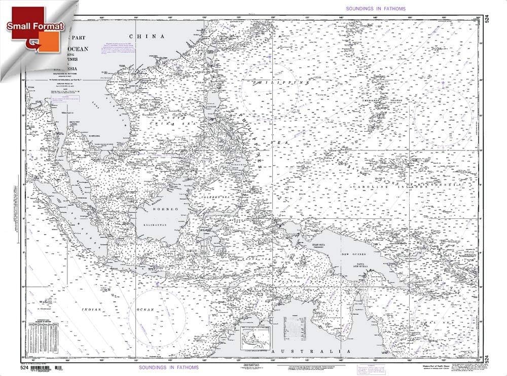 Paradise Cay Publications NGA Chart 524: Pacific Ocean: Western Part Incl Phil