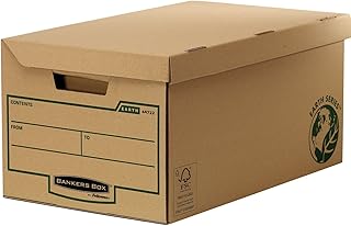 Fellowes Earth Series Flip Top Maxi-Pack de 10 recipientes de instalación manual, color marrón