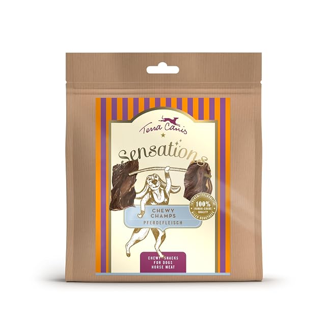 Terra Canis Carne de Caballo, Chewy Champs Snack para Perros, 100g