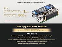 Waveshare POE M.2 HAT+ Raspberry Pi 5 NVMe SSD adapter PCIe Gen2/3 3