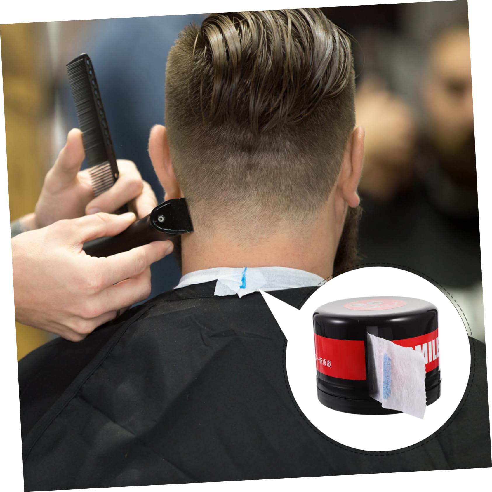 Healeved Professional Hair Salon Barber Shop Neck Strip Container Barber Neck Duster