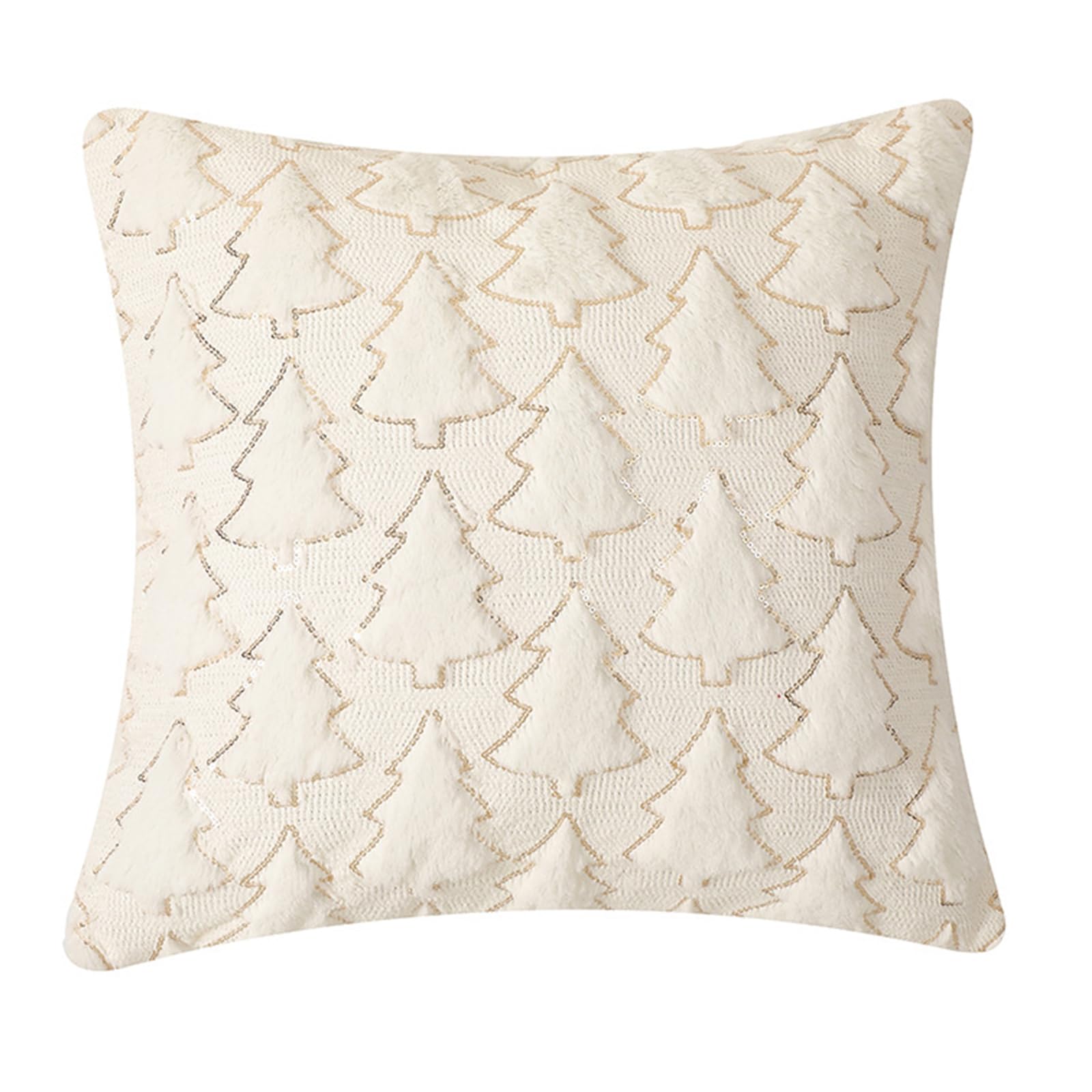 Kalttoy Cream Rice Pillow Covers 18X18inch Throw Cushions Case Christmas Pillow Covers For Seasonal Sofa Decors Couch Accessories Pillowcases