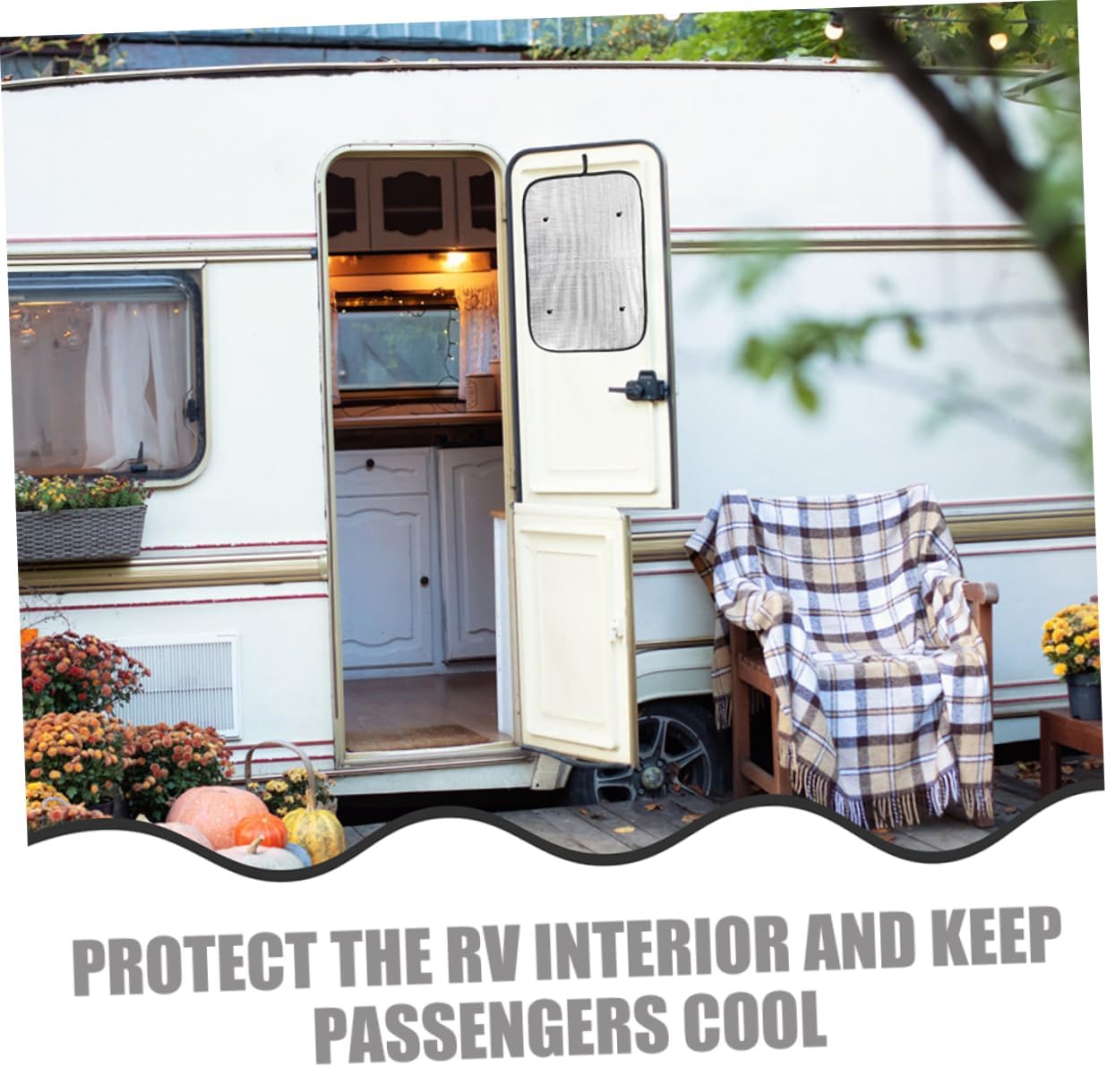 4pcs Camper Accessories Rv Window Shades Blackout Blinds for Rv Doors Aluminum Foil Suction Cup Installation Window Cover