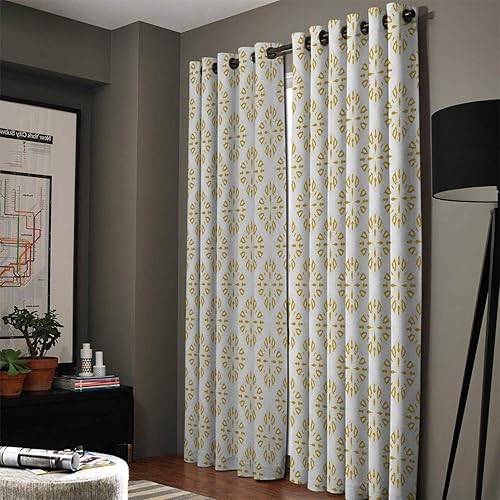 Miniatura 2 de FortuneHouse Blackout Curtains Thermal Insulated Modern Solid Pattern Metal Grommet Elegant Room Drapes Window Curtain for Bedroom Living Room 40x63