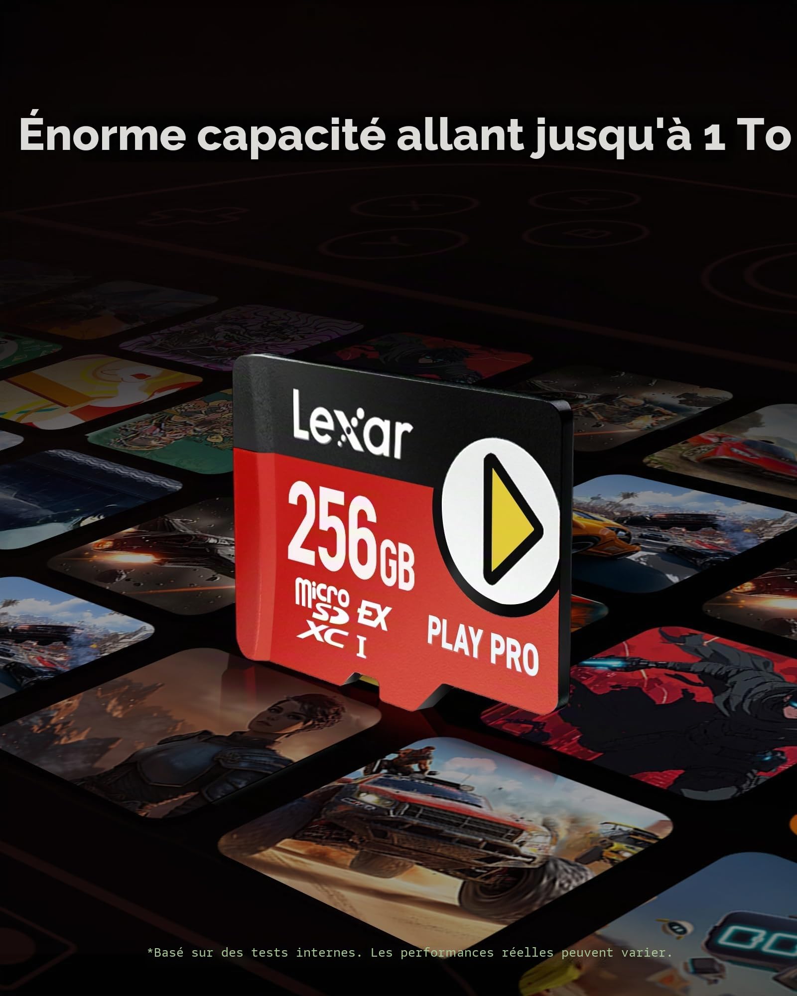 Lexar Play Pro Microsdxc 512 Gb UhS-I Classe 3 (lexar Play Pro Micro Sd Card 512gb) | Provenance France. Emballage securisé. Livré avec Facture dont TVA.